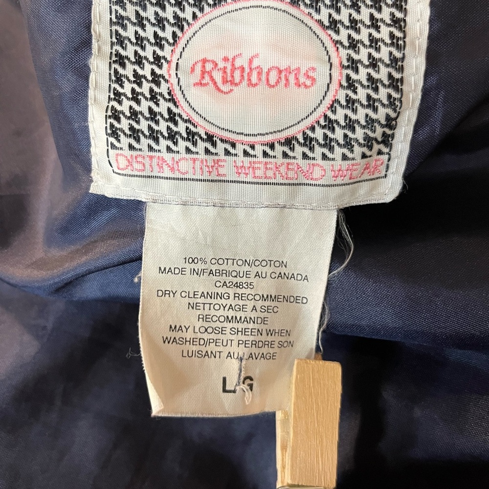 Rare Find! Vintage Ribbons Floral Lined Windbreaker Jacket - Size Large - Picture 4 of 17